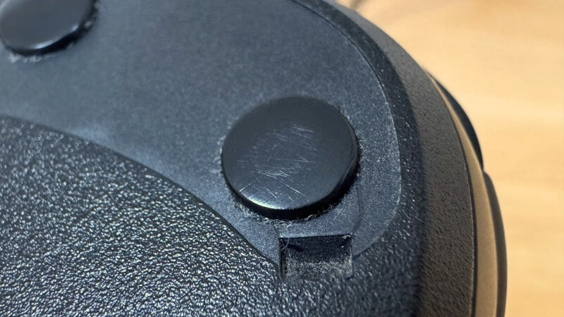 obsidian proの耐久性。ガラスマウスパッドで一週間ほど使った画像。