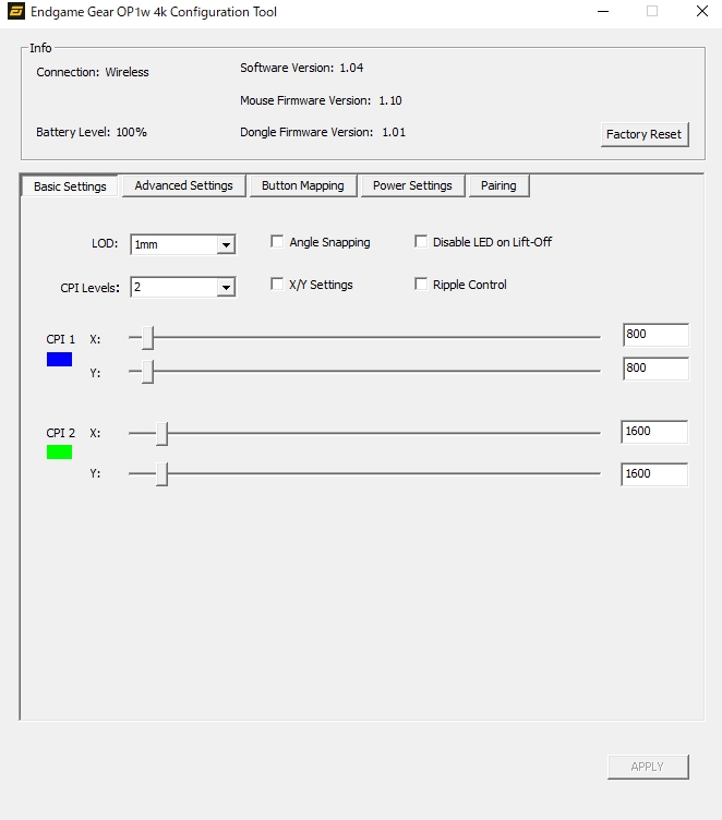 op1w 4kのソフトウェア。LODやDPIを変更可能。